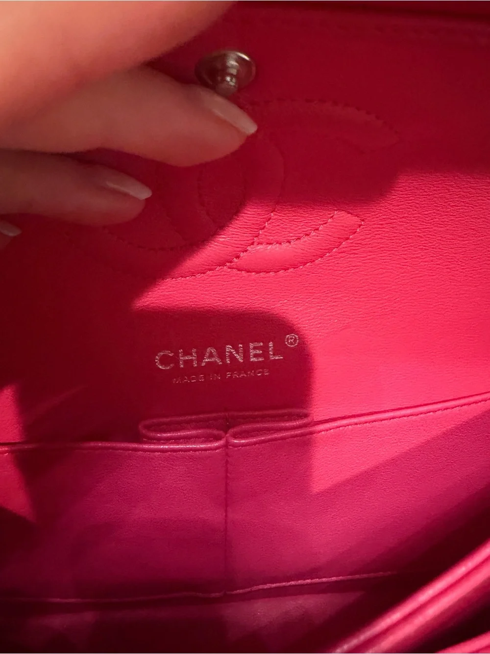 Chanel Classic Flap Bag in rare Hot Pink - Quilted Lambskin Leather Shoulder Bag